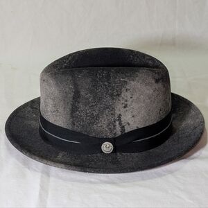 Goorin XL "Dean the Butcher" Fedora Hat Charcoal Gray